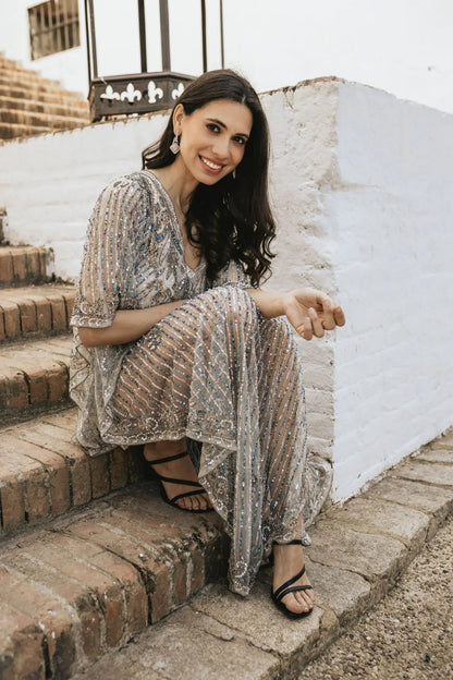 Vestido Kaftán Erika Azul
