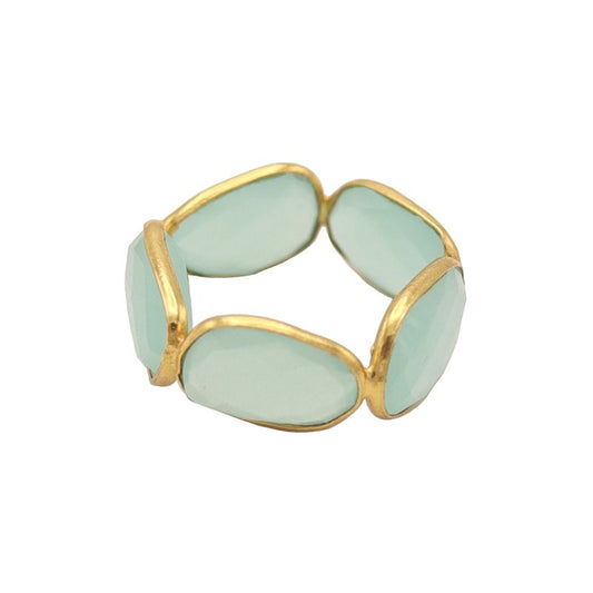 Anillo Oversize Verde Agua