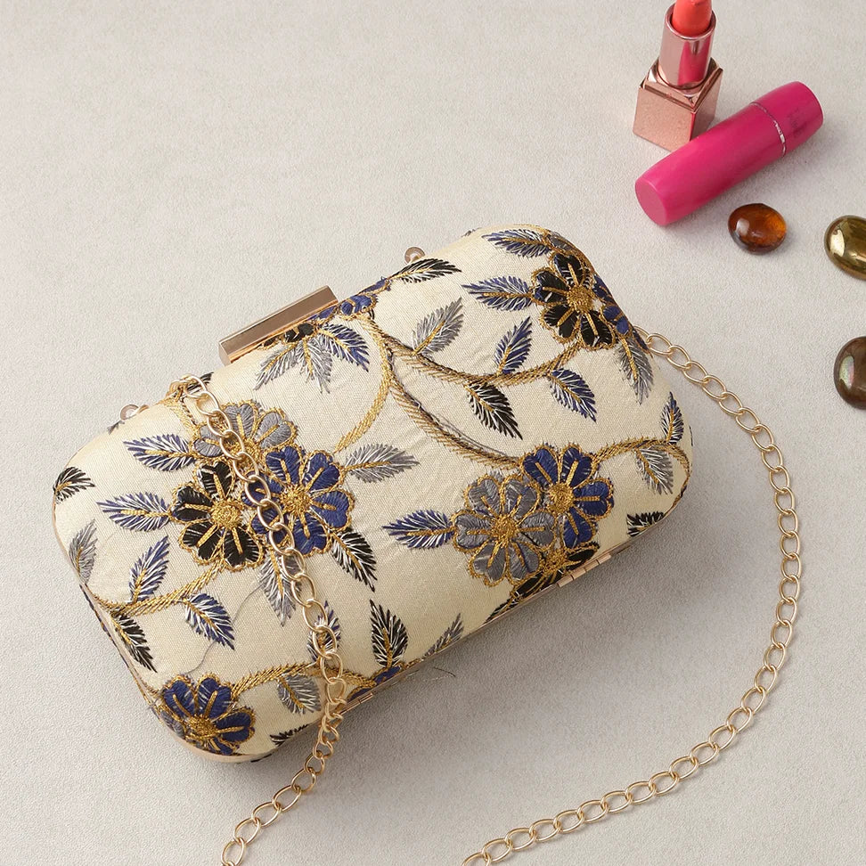 Bolso Botania Beige y Azul