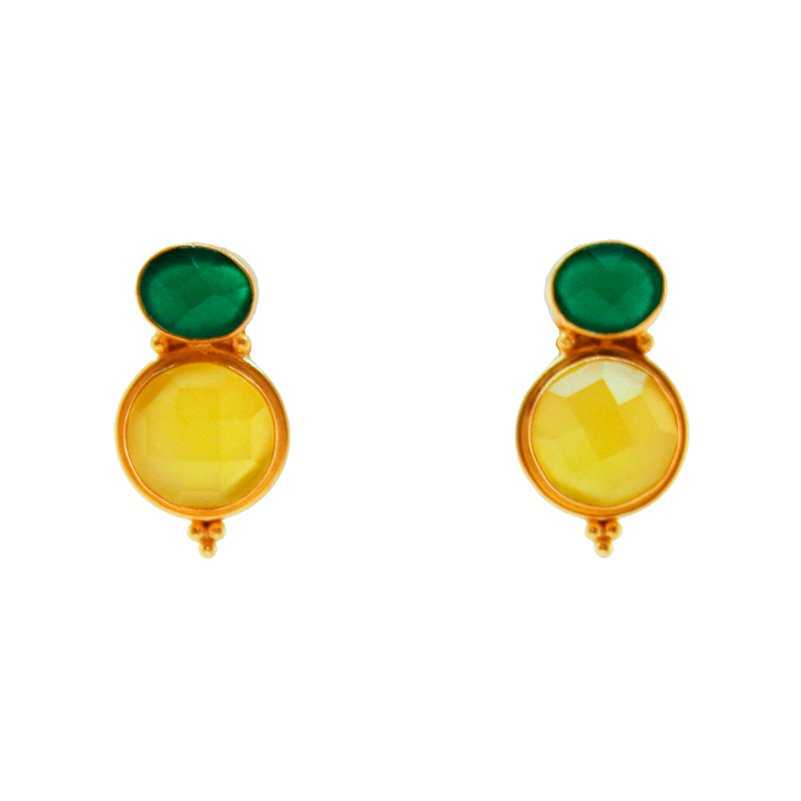 Pendientes Bubbles Verde y Amarillo