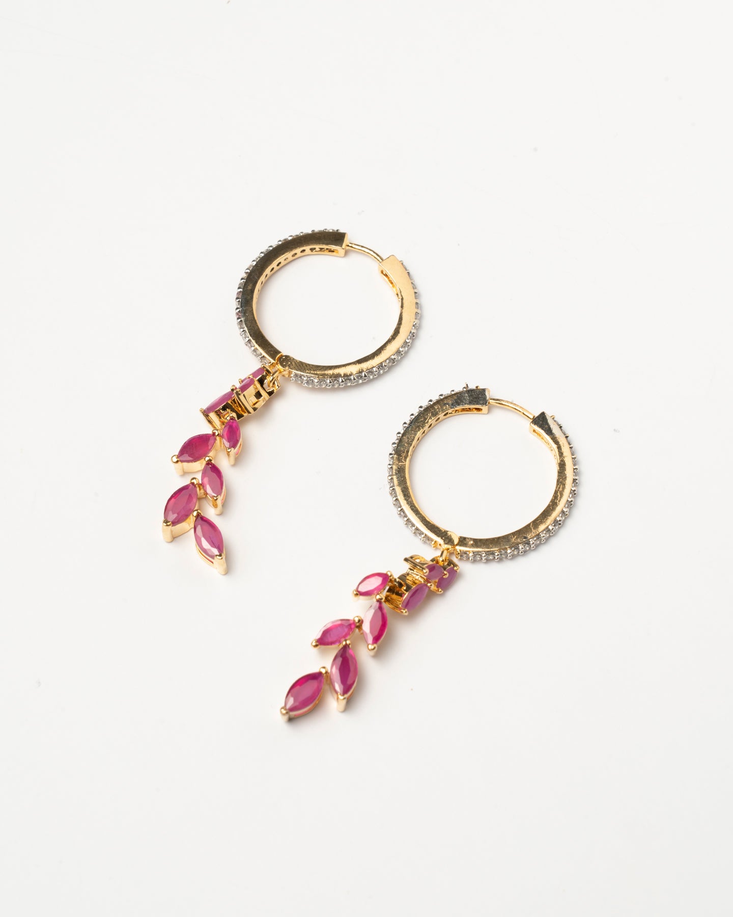 Venta Flash Vintage Pendientes Aros Taona Ed. Limitada Fucsia