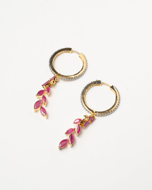 Venta Flash Vintage Pendientes Aros Taona Ed. Limitada Fucsia