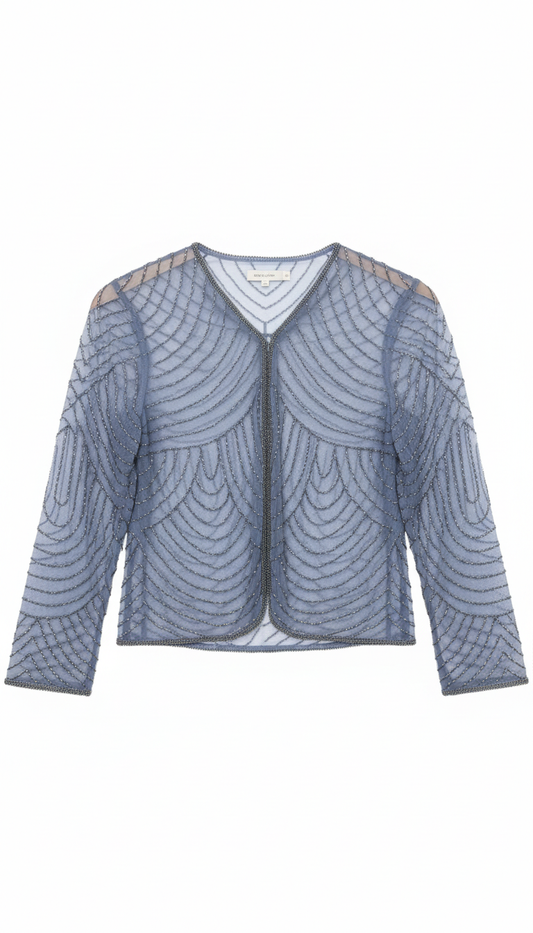 Chaqueta Fina Joya Azul gris