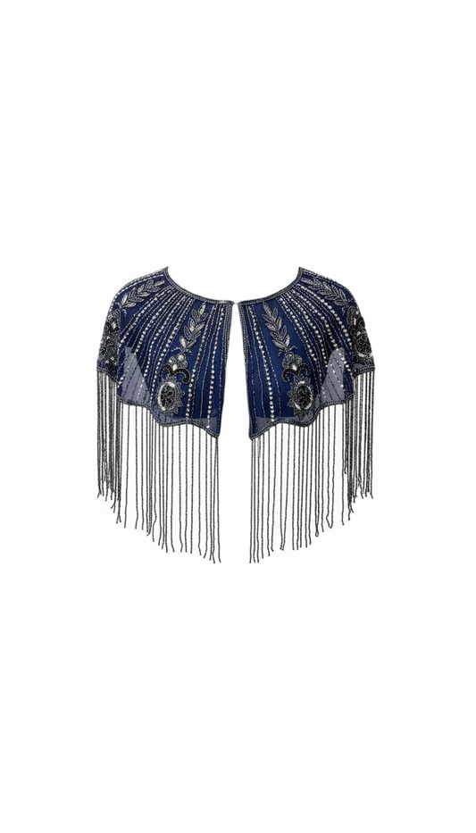 Capa Joya Azahara Azul Oscuro y Cromo