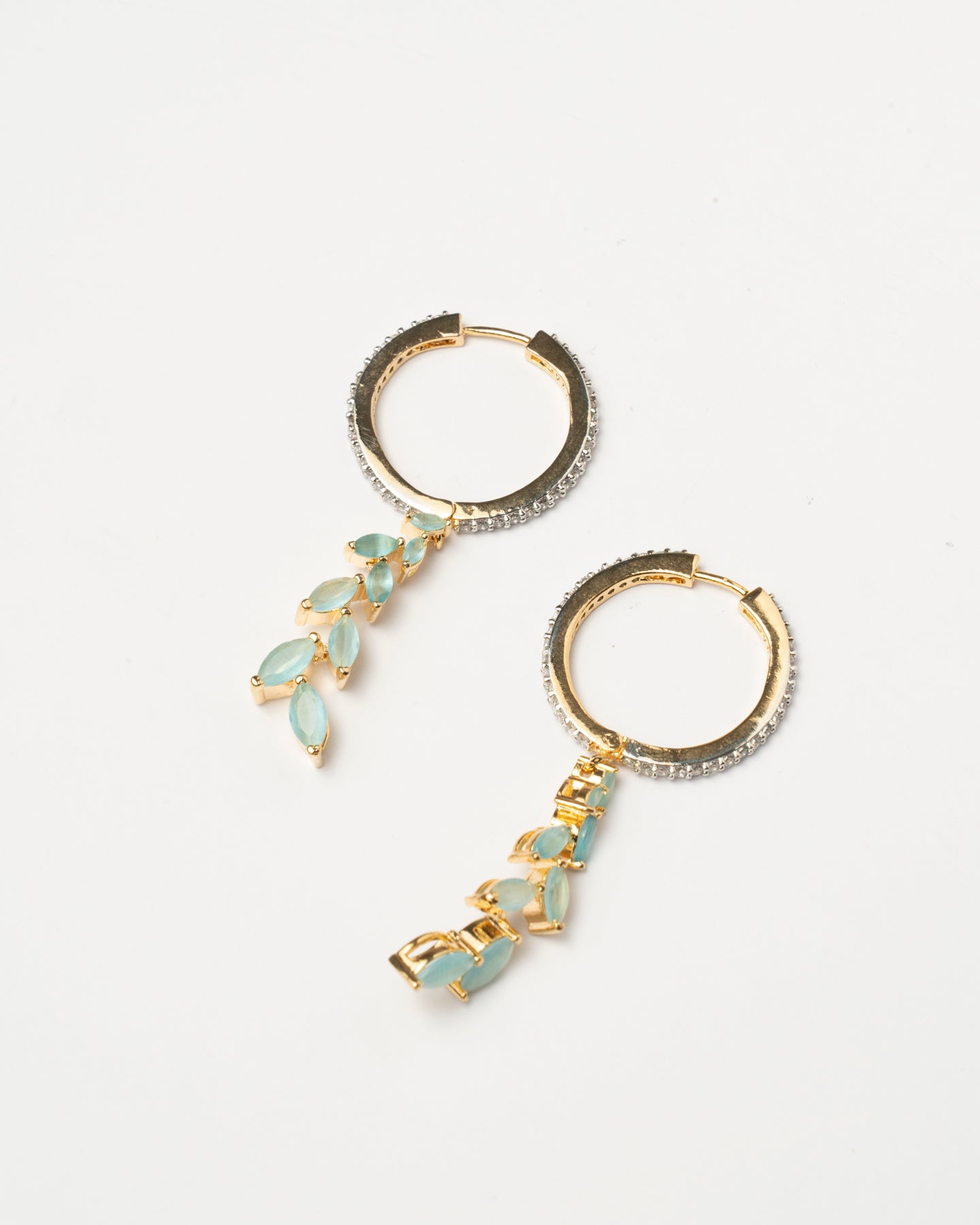 Venta Flash Vintage Pendientes Aros Taona Ed. Limitada Azul Agua