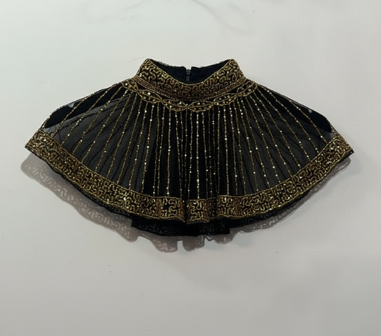 Cuello Joya Luz Negro y Dorado