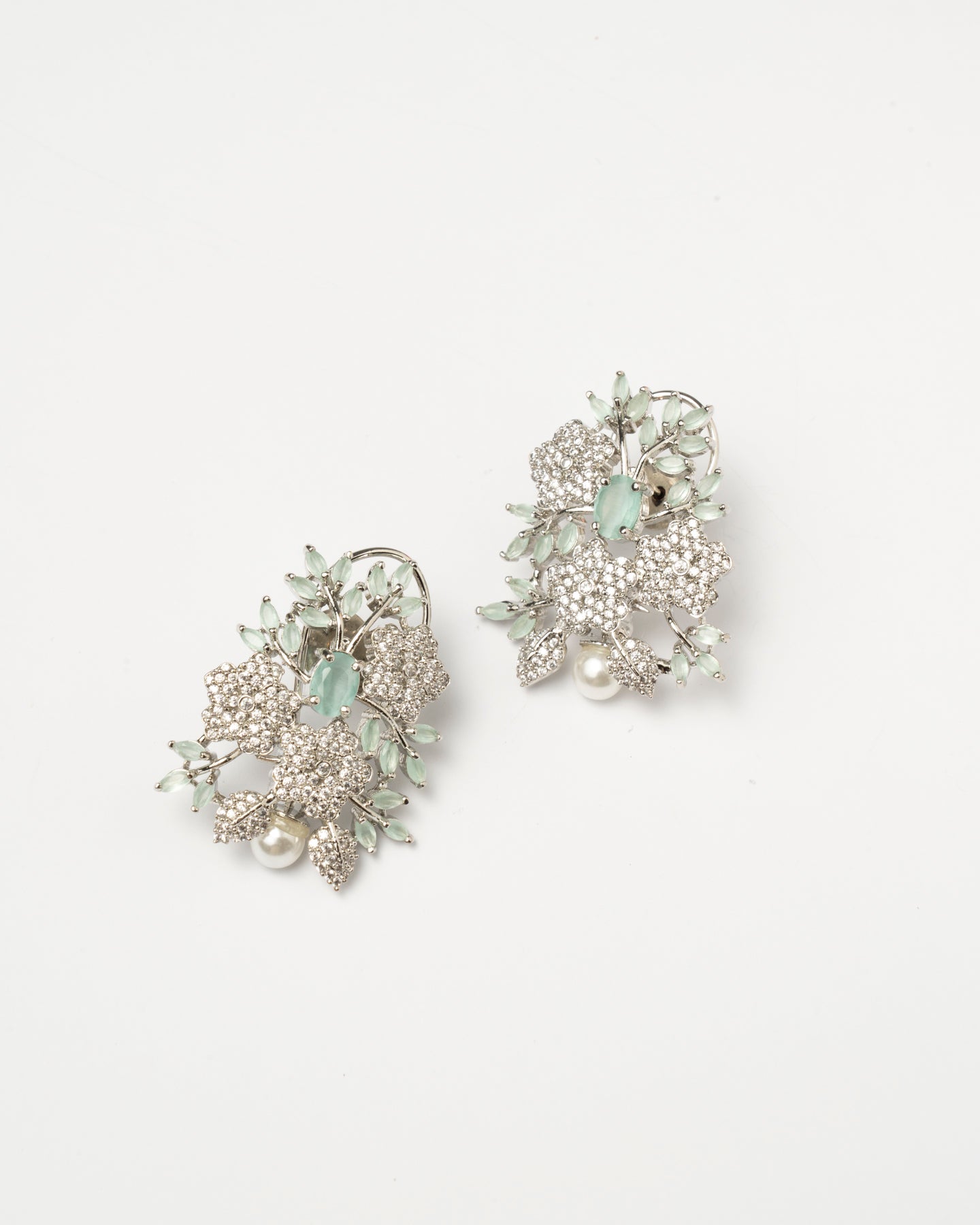 Venta Flash Vintage Pendientes Belin Ed. Limitada Plata Verde Agua