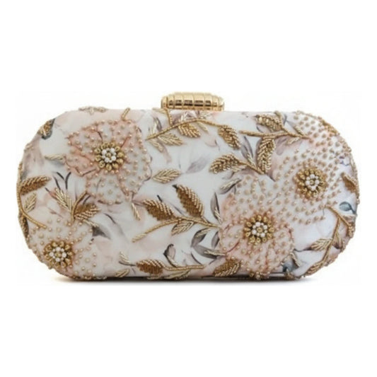Bolso Ovalado Lennox Glorisse Beige y Crema