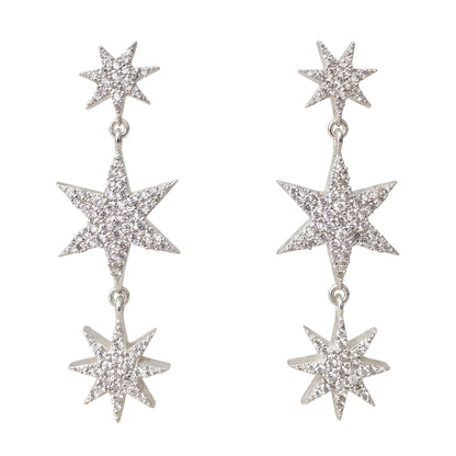 Pendientes Galaxie Plata Shine