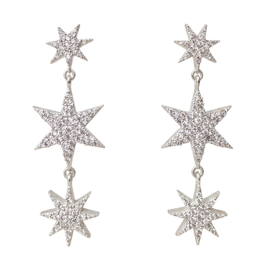 Pendientes Galaxie Plata Shine
