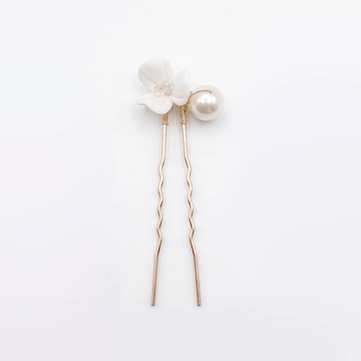 Horquilla Cerámica Blanca Pierisi Tipo E - Flor y Perla