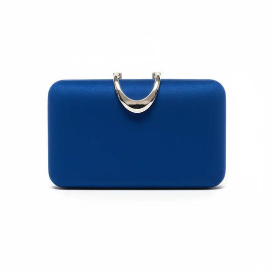 Cartera Brosche Plata Azul Klein