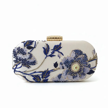 Bolso Ovalado Lennox Celine Azules y Beige