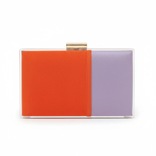 Cartera Due Bicolor Naranja y Lila