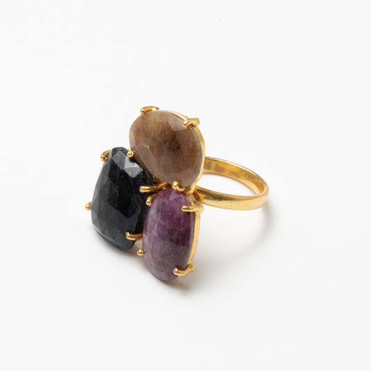 Anillo Mosaico Spohn Ed. Limitada 13 Amarillo, Rubí y Azul