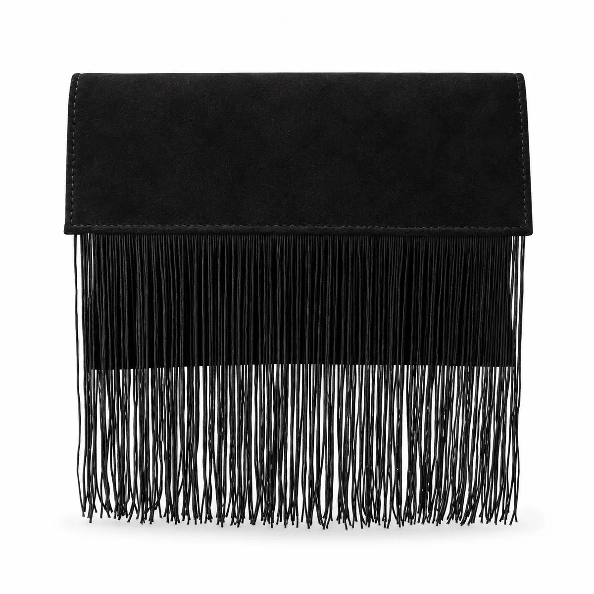 Bolso Sobre Evento Flecos Negro