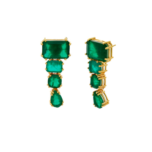 Pendientes Doublet Tiki Verde