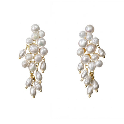 Pendientes Nacarina Perlas