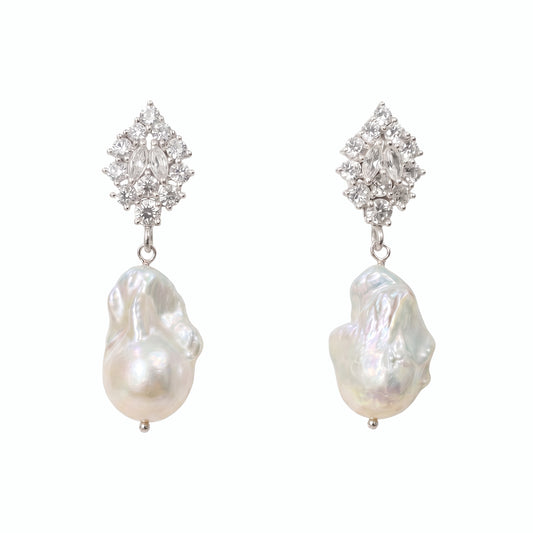 Pendientes Almera Plata Shine Perla