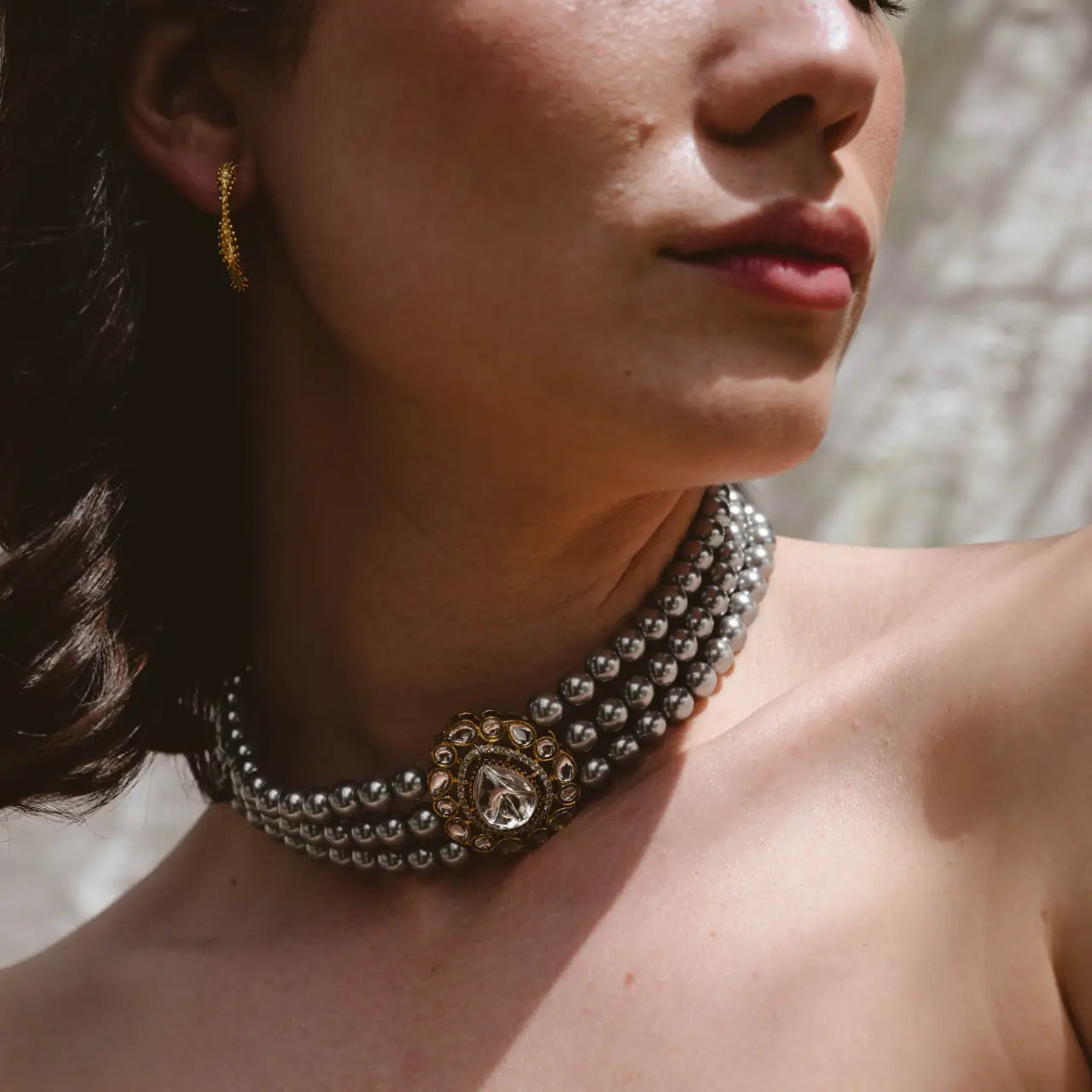 Choker Vintage Zaria Gris