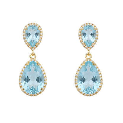 Pendientes Aquanova Azul claro aguamarina