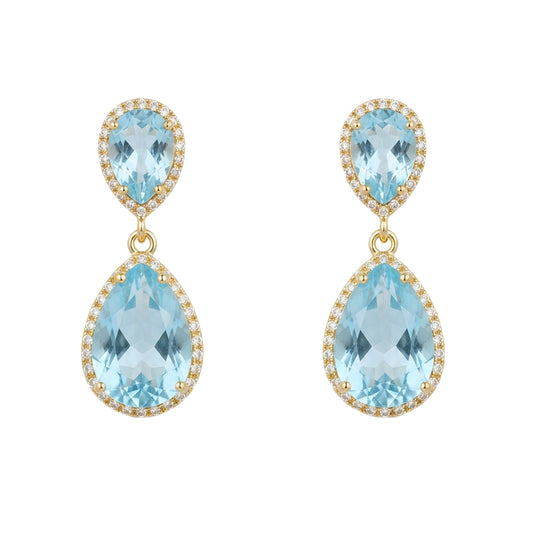 Pendientes Aquanova Azul claro aguamarina