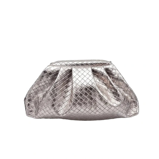 Bolso Nube Escamado Metalizado Bronce Rosé