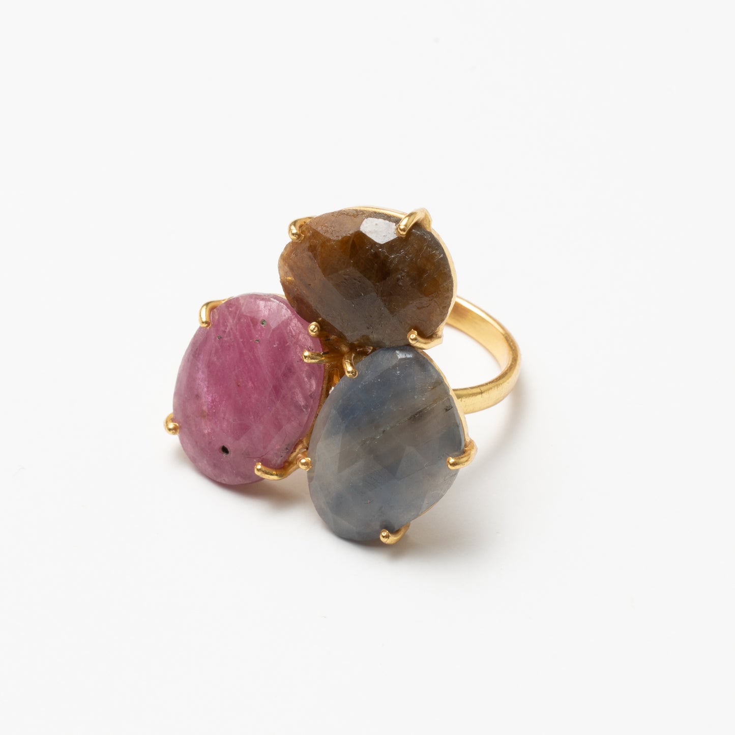 Anillo Mosaico Spohn Ed. Limitada 17 Marrón, Gris y Rubí