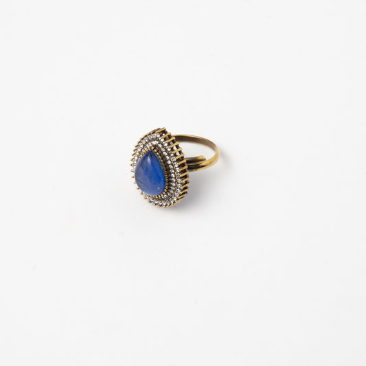 Venta Flash Vintage Anillo Usia Ed. Limitada Envejecido Shine Azul