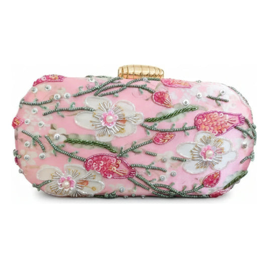 Bolso Ovalado Lennox Perlacea Rosa claro y Verde