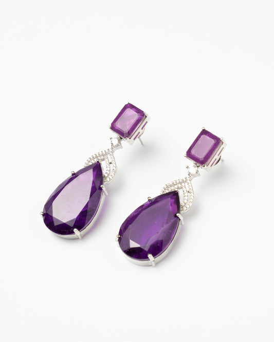 Venta Flash Vintage Pendientes Prisin Ed. Limitada Plata Morado