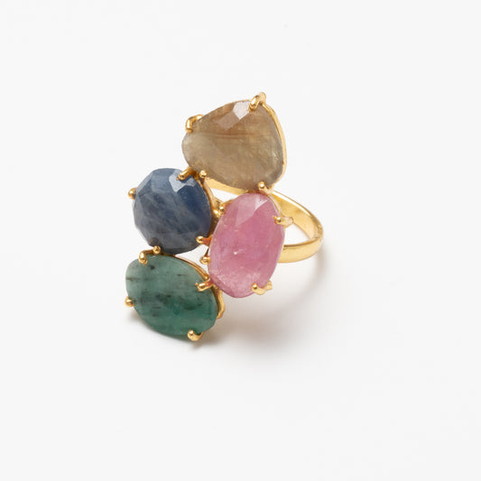 Anillo Mosaico Manson Ed. Limitada 14 Amarillo, Rosa, Verde y Azul