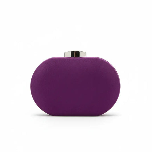 Cartera Oval-shaped Plata Morado
