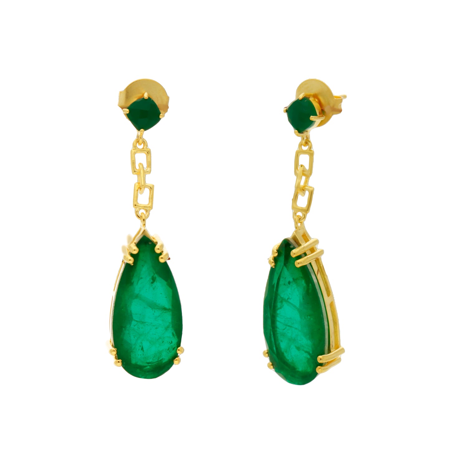 Pendientes Doublet Sunburst Verde