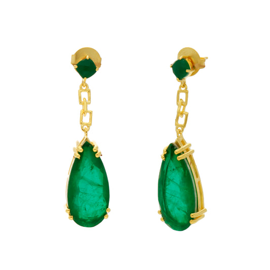Pendientes Doublet Sunburst Verde