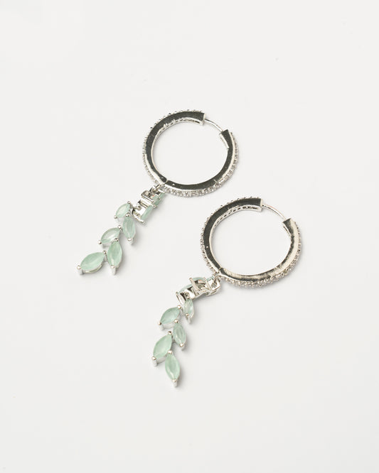 Venta Flash Vintage Pendientes Aros Taona Ed. Limitada Plata Verde agua