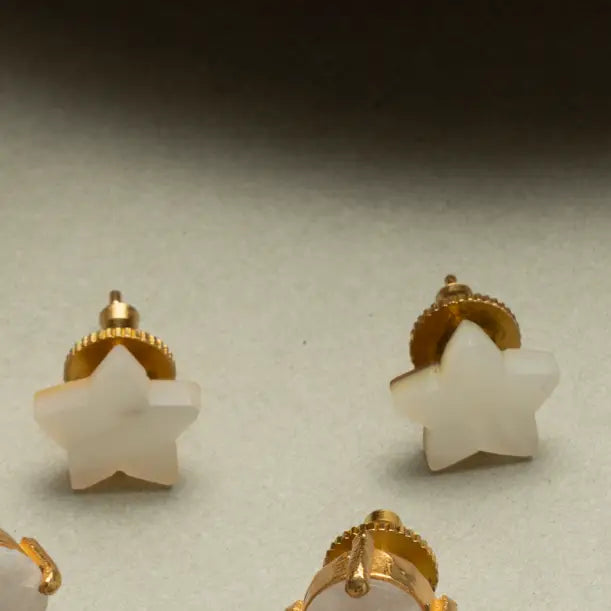 Pendientes Mini Star Blanco nácar