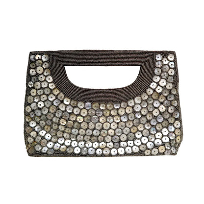 Bolso Asa Lena Nácar Gris Plateado