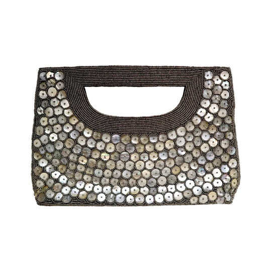 Bolso Asa Lena Nácar Gris Plateado