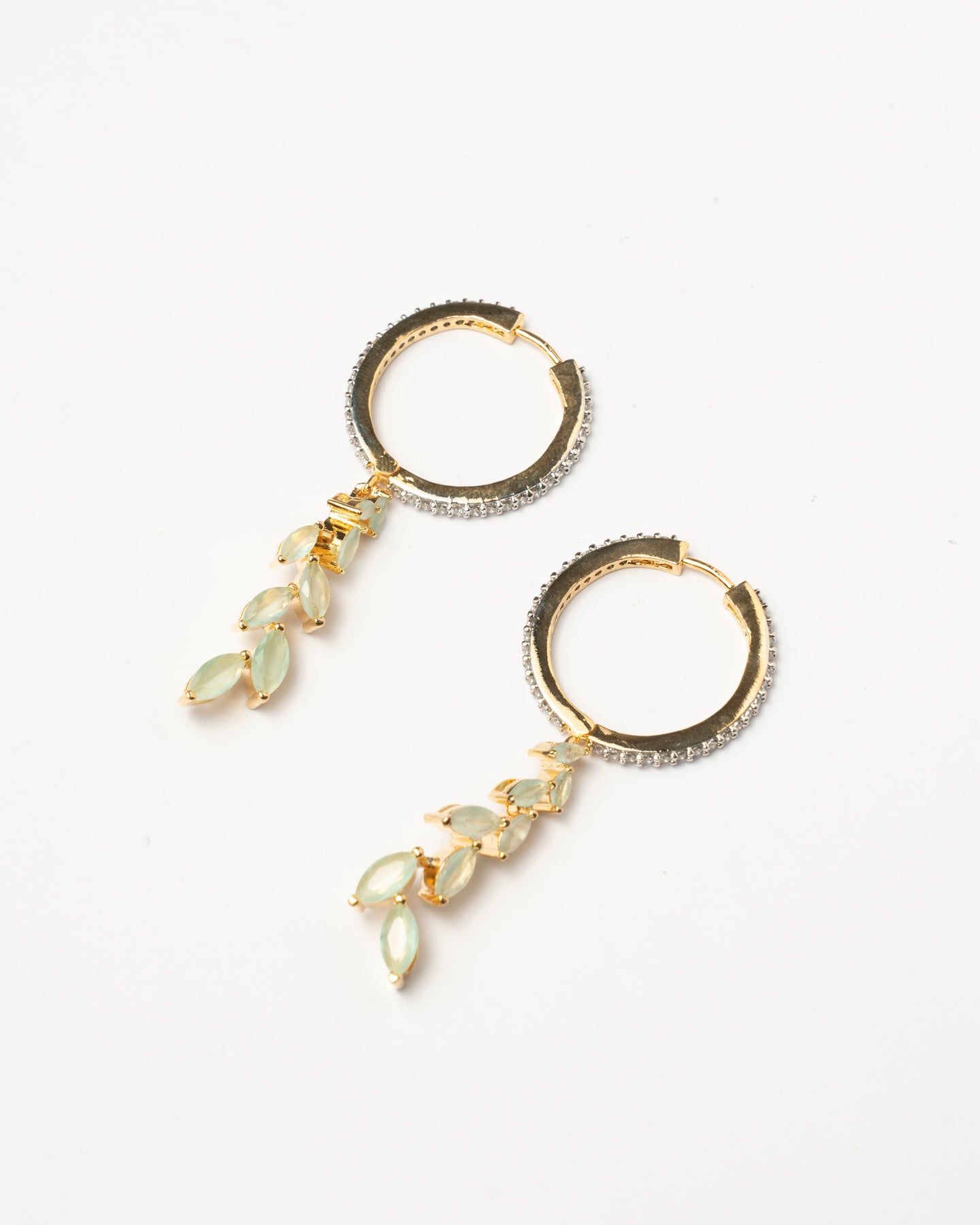 Venta Flash Vintage Pendientes Aros Taona Ed. Limitada Verde Agua