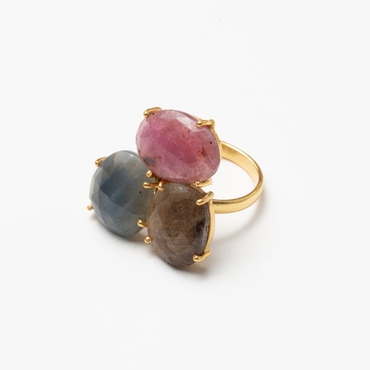 Anillo Mosaico Spohn Ed. Limitada 26 Rosa, Marrón y Gris