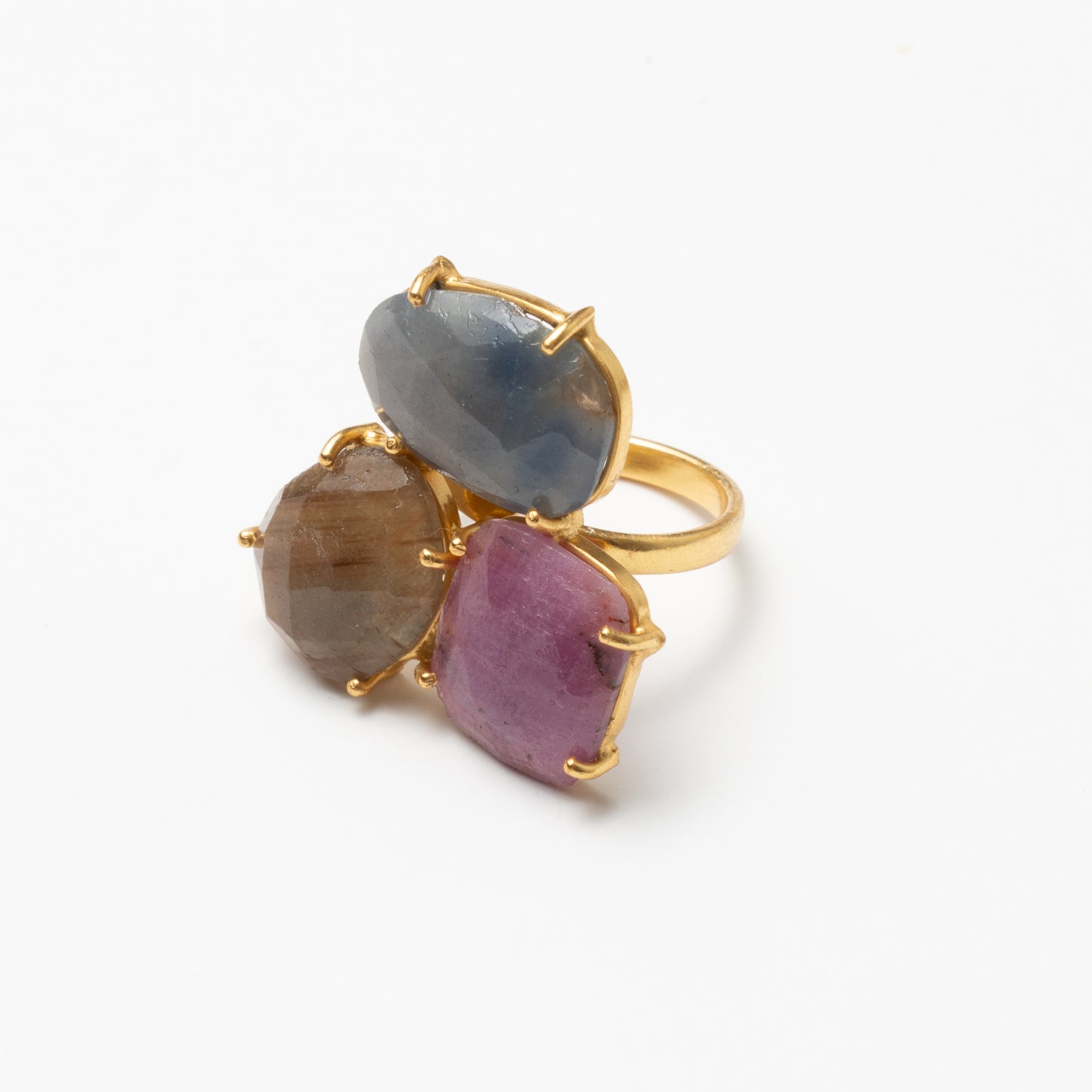 Anillo Mosaico Spohn Ed. Limitada 36 Gris, Rosa y Amarillo