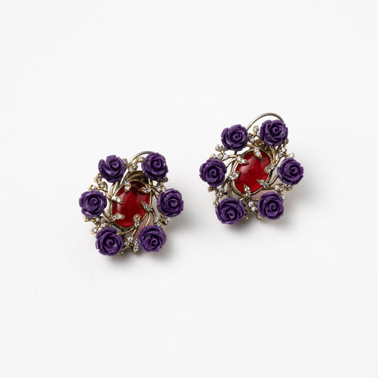 Venta Flash Vintage Pendientes Zaire Ed. Limitada Plata Morado