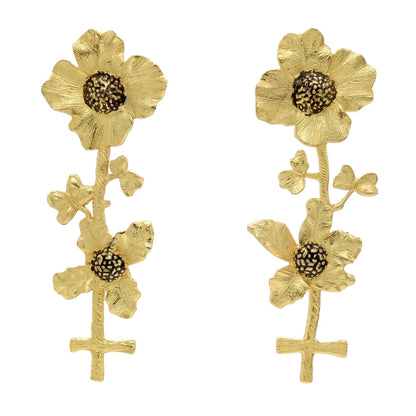 Pendientes Floralis Negro