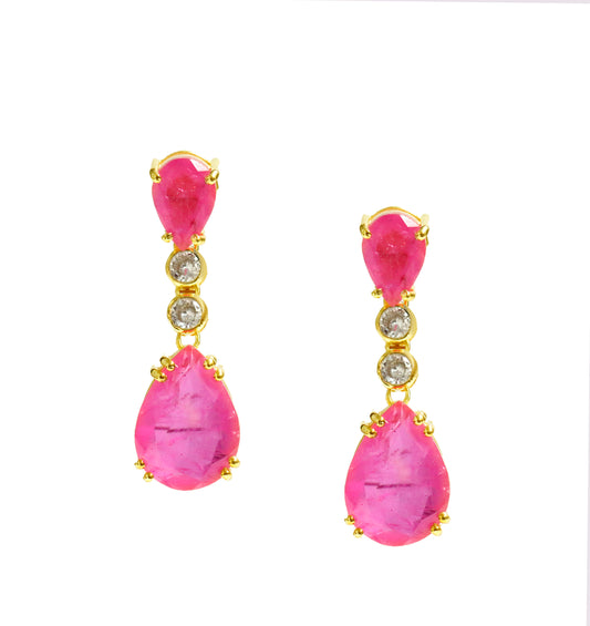 Pendientes Doublet Zenith Rosa fucsia