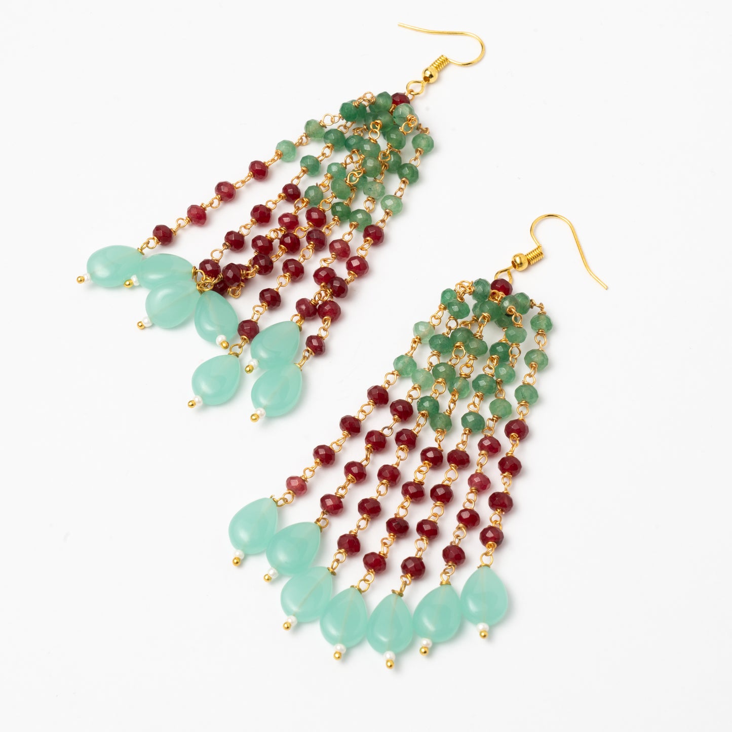 Venta Flash Vintage Pendientes Umbria Ed. Limitada Verde, Rubí y Agua