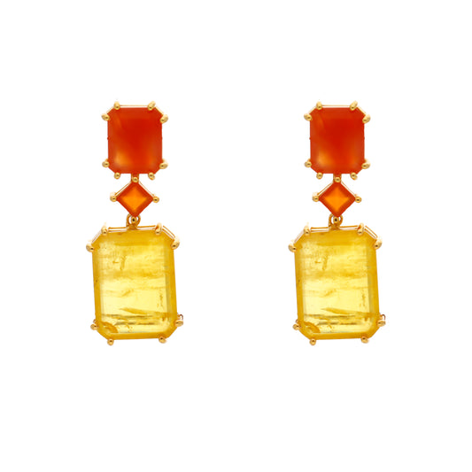 Pendientes Doublet Cenit Naranja y Amarillo