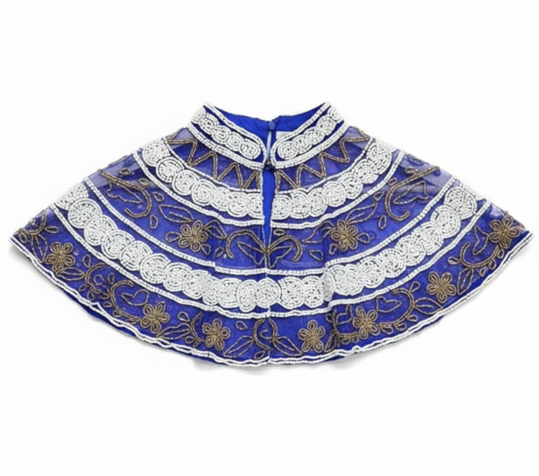 Cuello Joya Gola Azul klein y Blanco