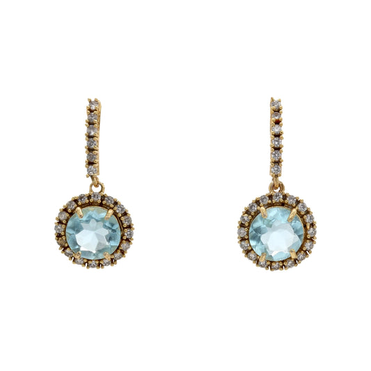 Pendientes Brisa Azul aguamarina