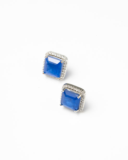 Venta Flash Vintage Pendientes Pregonas Ed. Limitada Plata Shine Azul